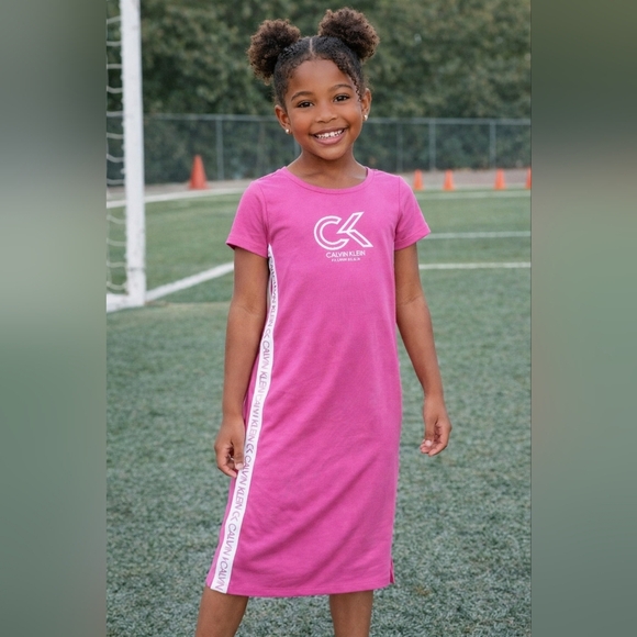Calvin Klein Other - Calvin Klein Girl's Pink Midi Shirt Dress, sz SM (7)